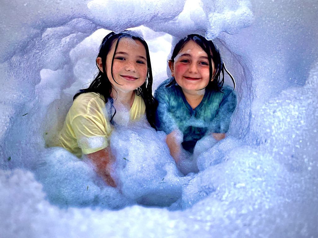 Bubble Fanatics foam party tunnel Doggy Camps