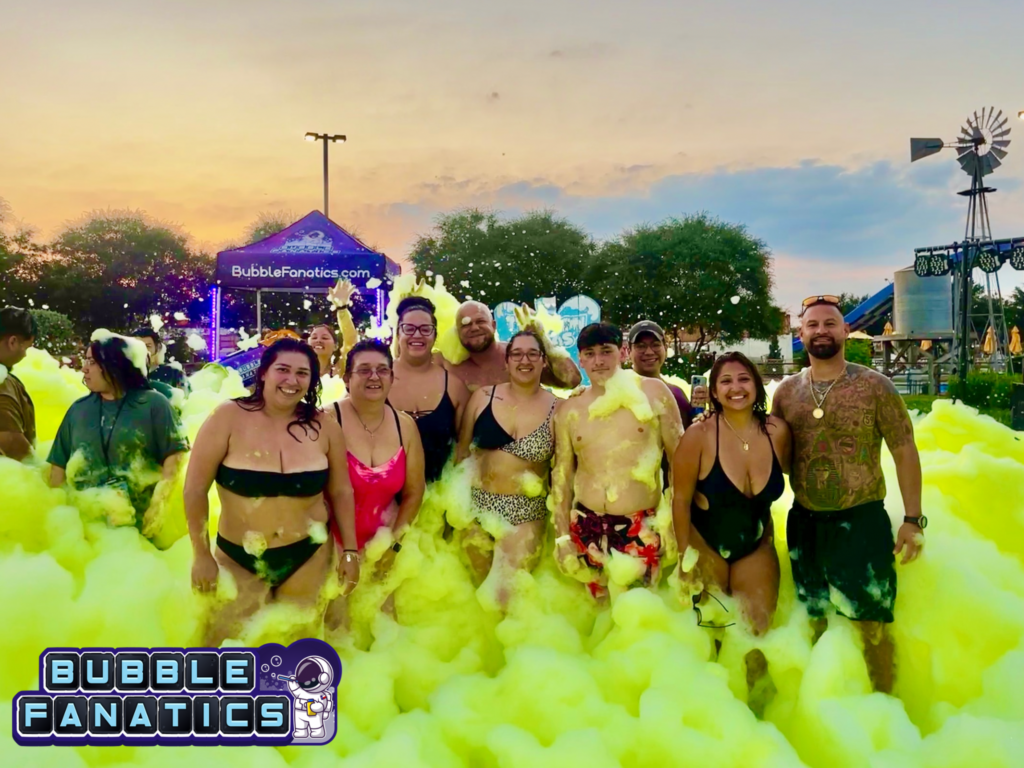 bubble fanatics houston tx halloween neon foam party neon rager HOA